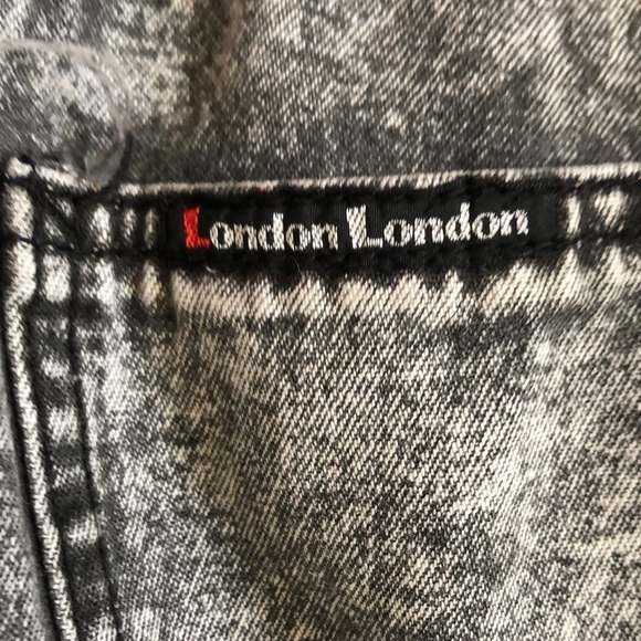 London Clothing Co. Denim Washed Black Overalls Size Medium - Picture 5 of 9